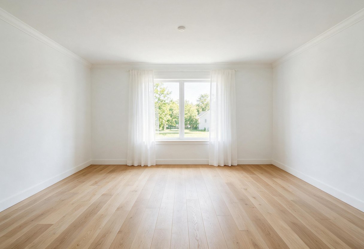 Empty bedroom before AI virtual staging