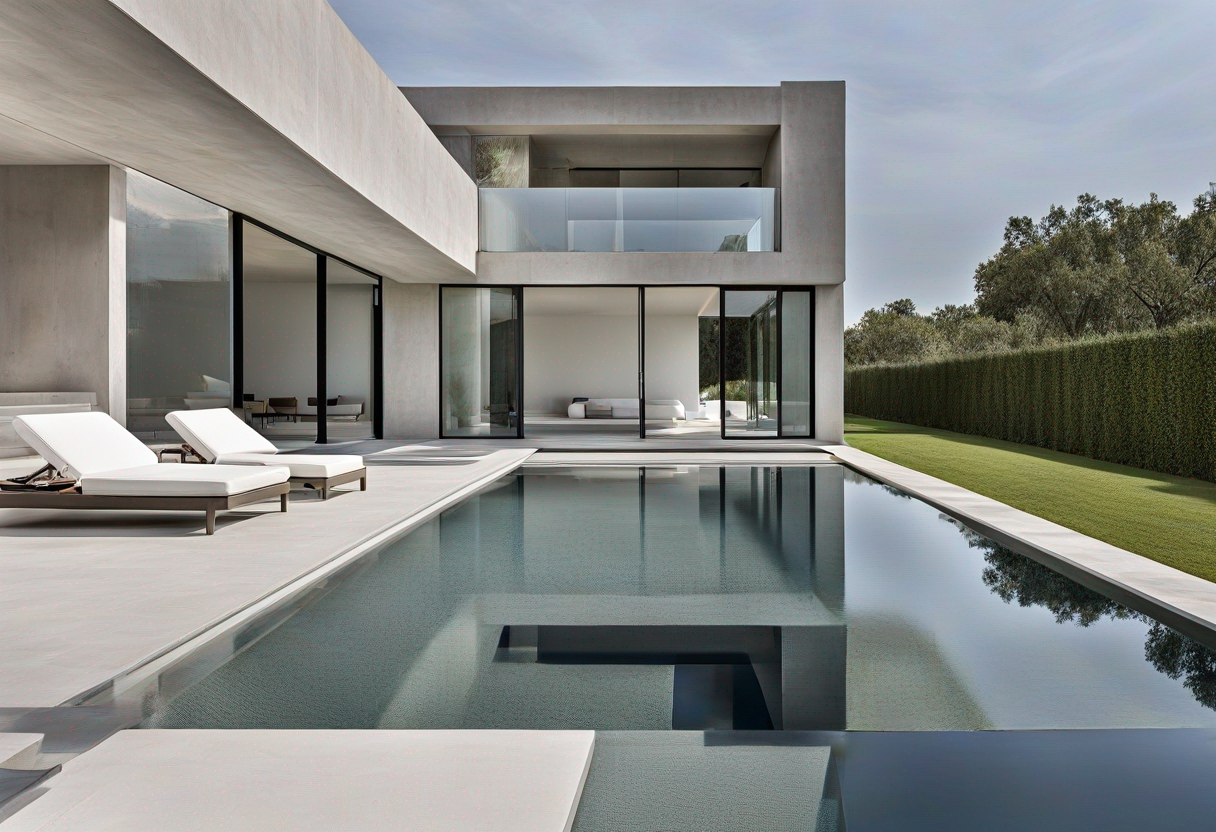 Contemporary Outdoor Swimming Pool