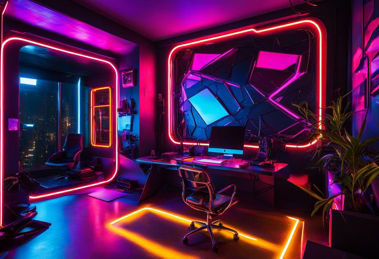 Cyberpunk Home Office