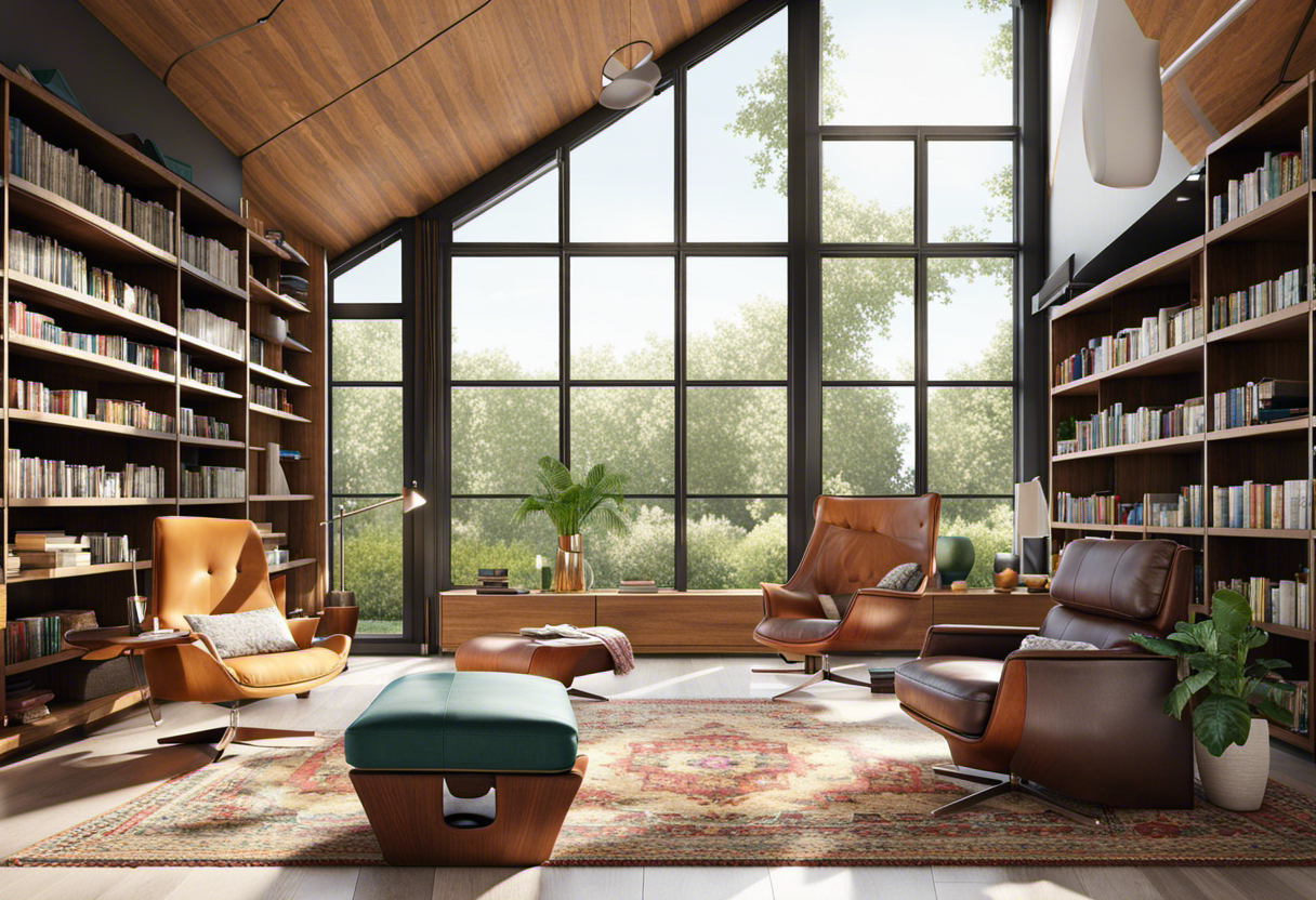 Mid-Century Modern Home Library
