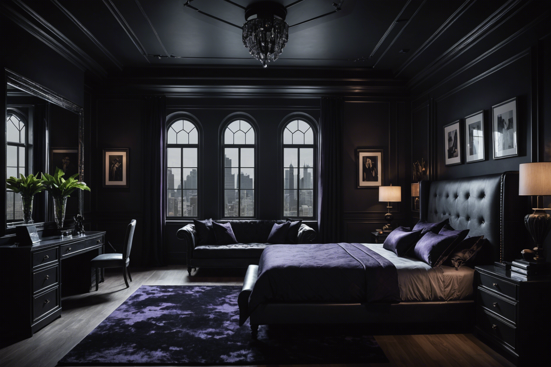 Gothic Noir Bedroom