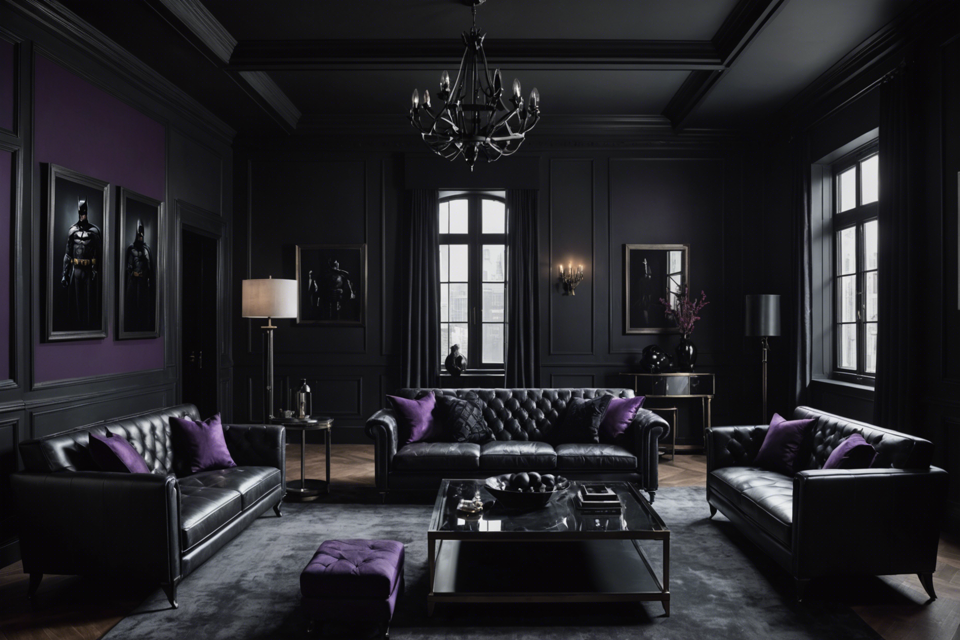 Gothic Noir Living Room