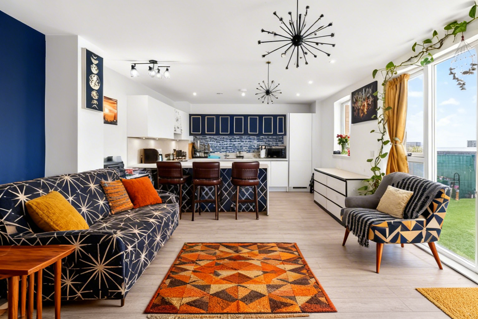 New  living room + kitchen