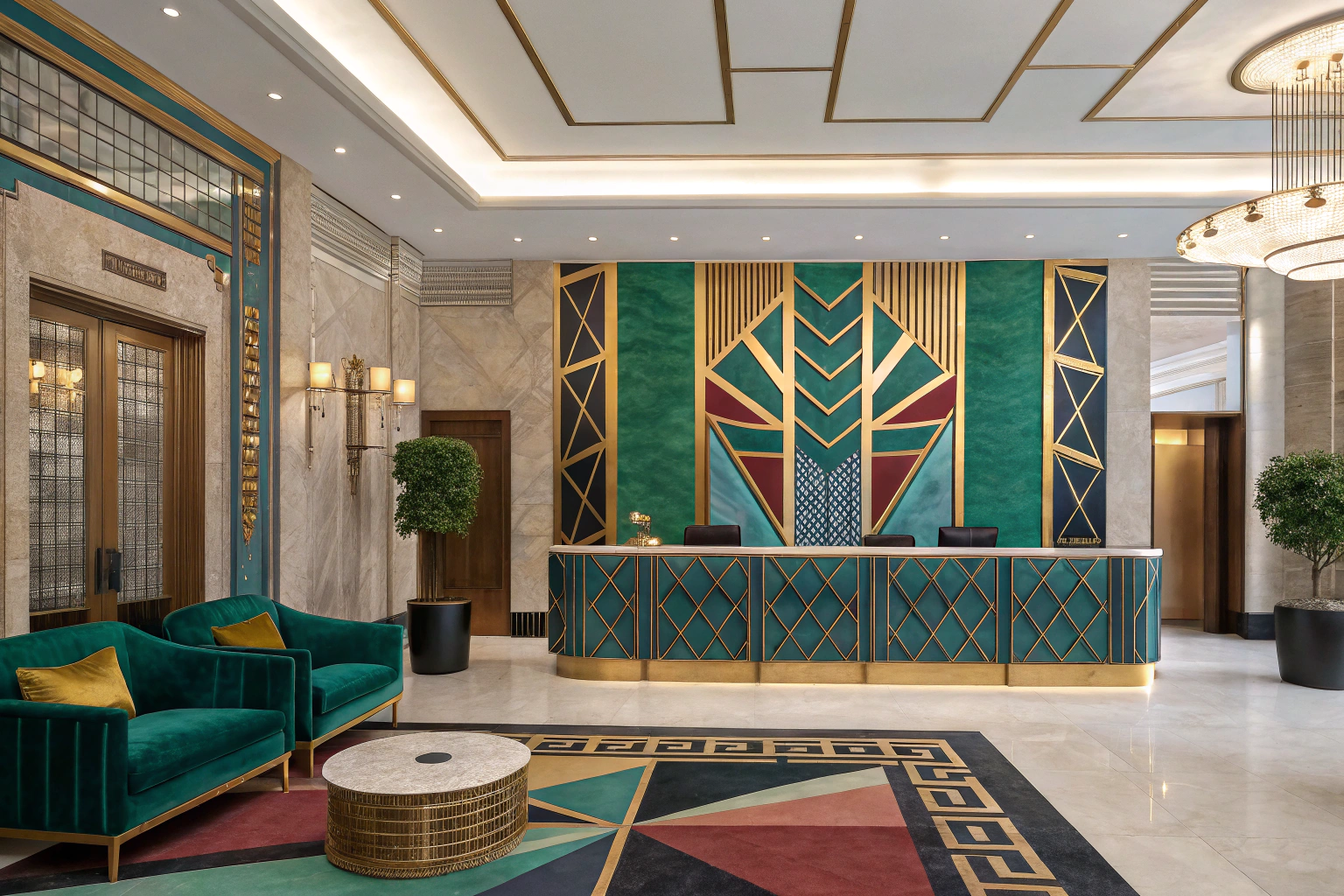 Art Deco Hotel Lobby