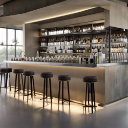 Minimalist Bar/Lounge Area
