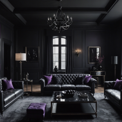 Gothic Noir Living Room