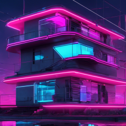 Cyberpunk House Exterior