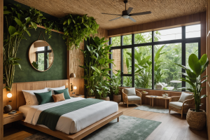 Biophilic Hotel Bedroom