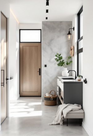 Minimalist Mudroom/Entryway