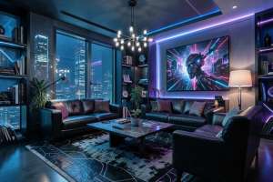 Cyberpunk Living Room