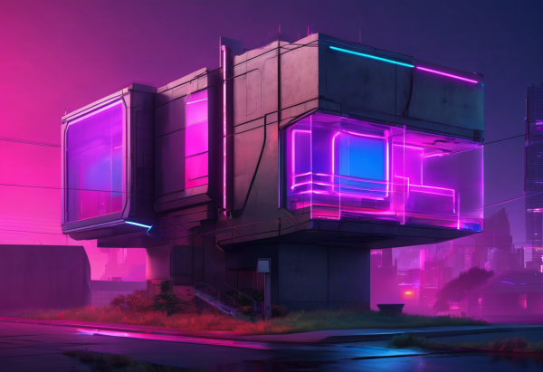 Cyberpunk House Exterior