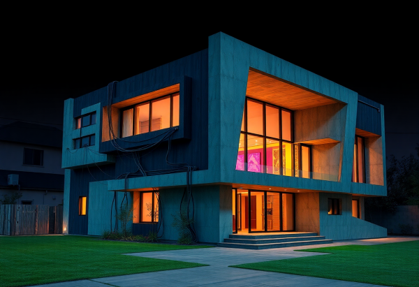Cyberpunk House Exterior