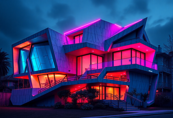 Cyberpunk House Exterior