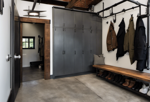 Industrial Mudroom/Entryway