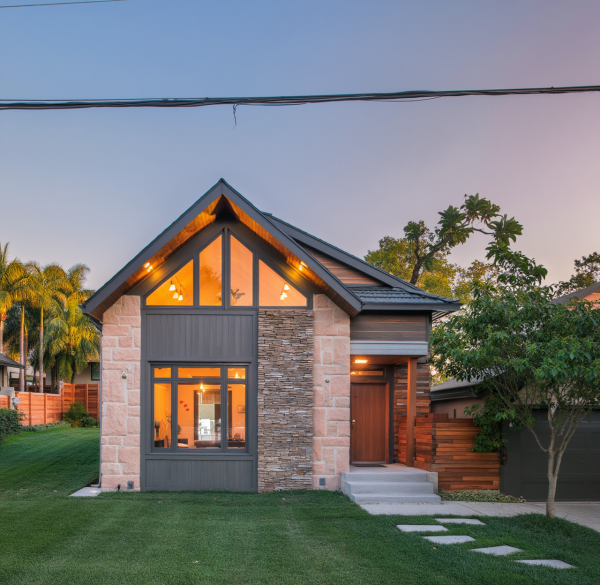 New Mid-Century Modern House Exterior