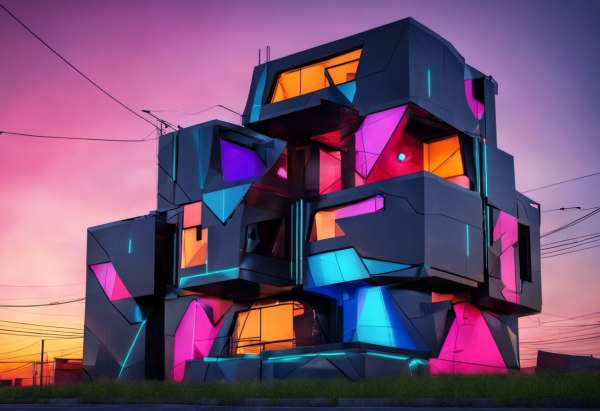 Cyberpunk House Exterior