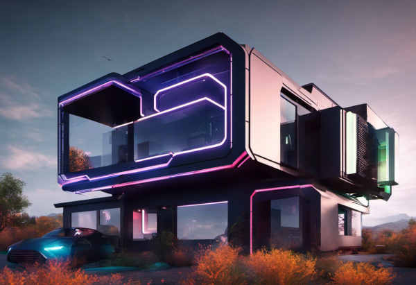 Cyberpunk House Exterior