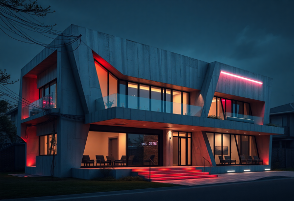 Cyberpunk House Exterior