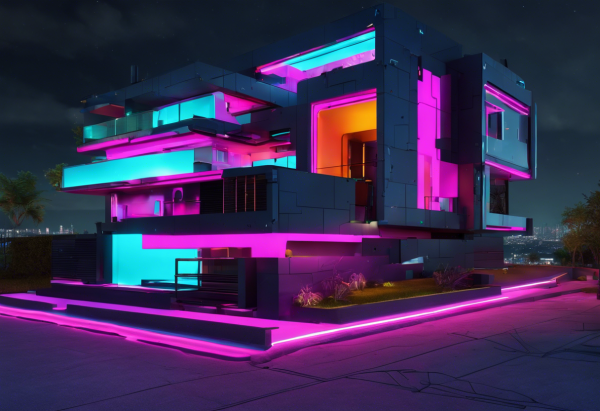 Cyberpunk House Exterior