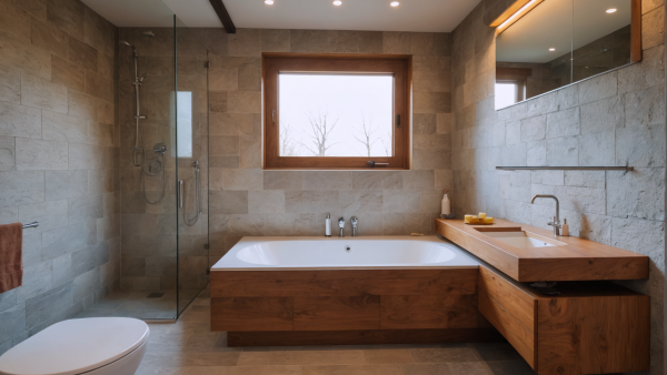 New Mid-Century Modern Bathroom