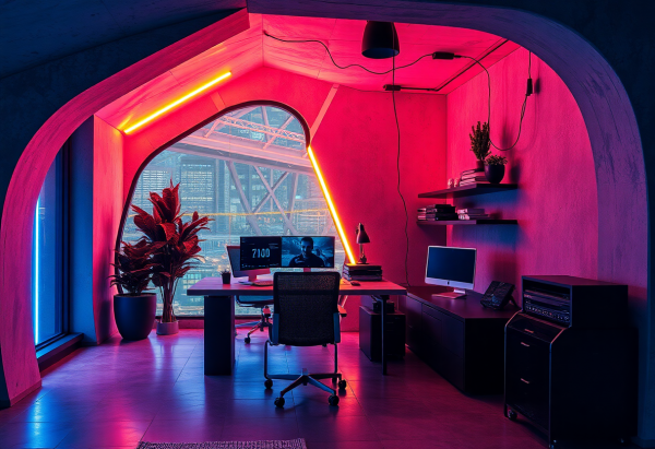 Cyberpunk Home Office