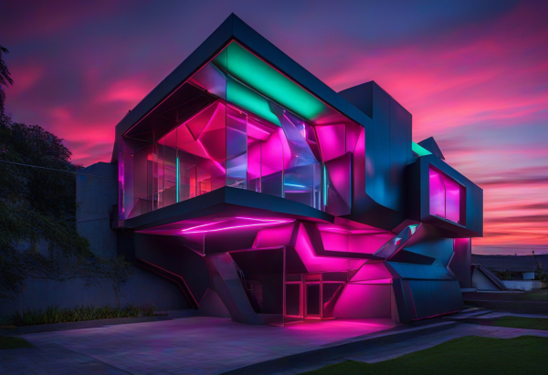 Cyberpunk House Exterior