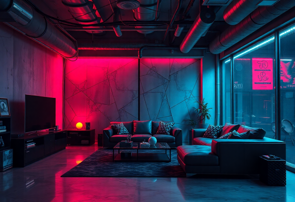 Cyberpunk Living Room