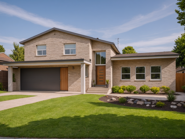 New Mid-Century Modern House Exterior