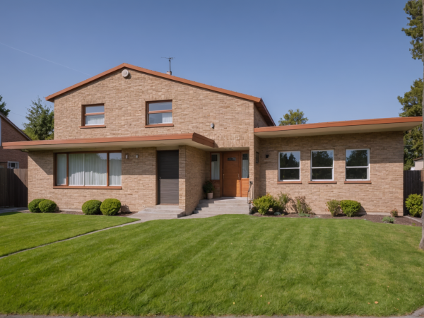 New Mid-Century Modern House Exterior