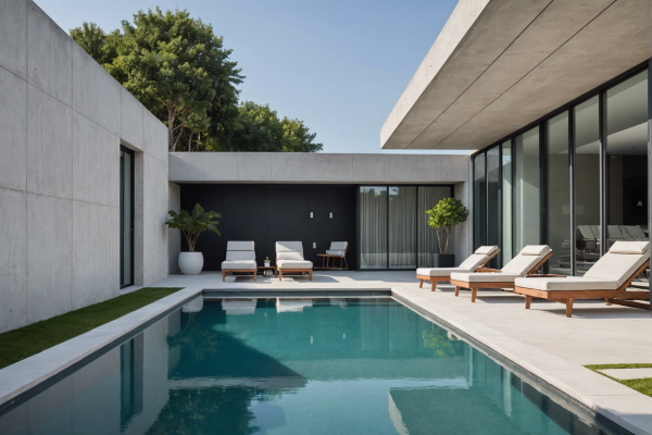 Contemporary Outdoor Swimming Pool