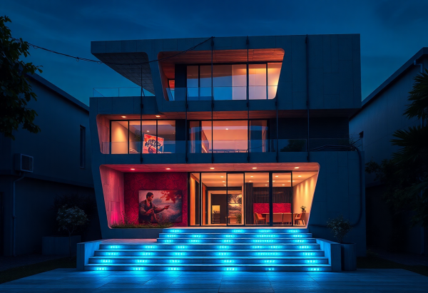 Cyberpunk House Exterior