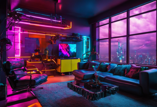 Cyberpunk Living Room