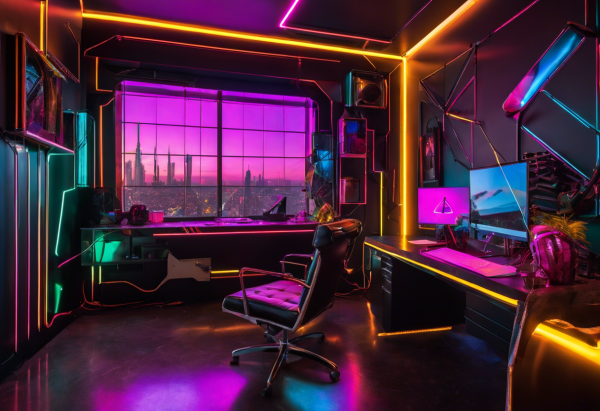 Cyberpunk Home Office