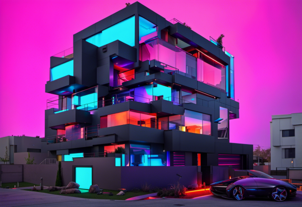 Cyberpunk House Exterior