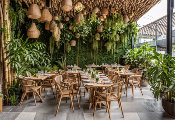 Biophilic Outdoor Dining Area