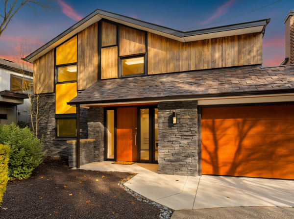 New Mid-Century Modern House Exterior