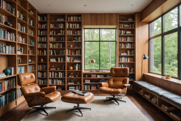 Mid-Century Modern Home Library