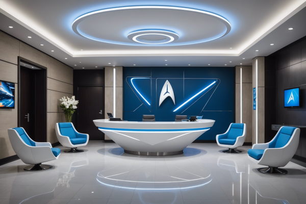 Futuristic Stellar Hotel Lobby