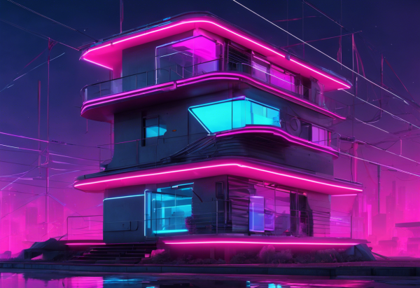 Cyberpunk House Exterior