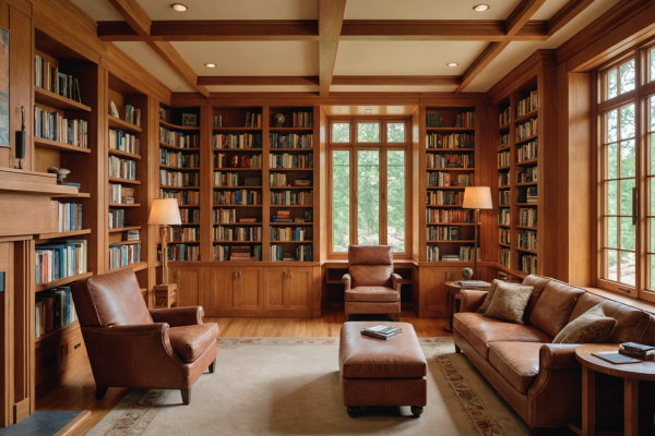 Frank Llyod Wright Home Library