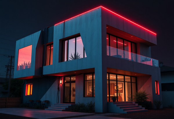 Cyberpunk House Exterior