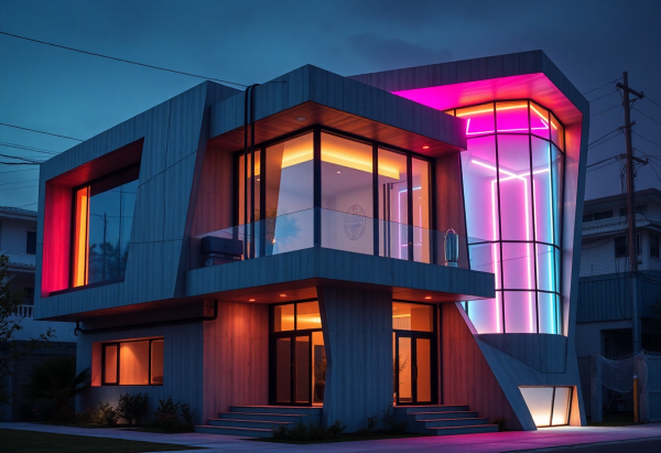 Cyberpunk House Exterior