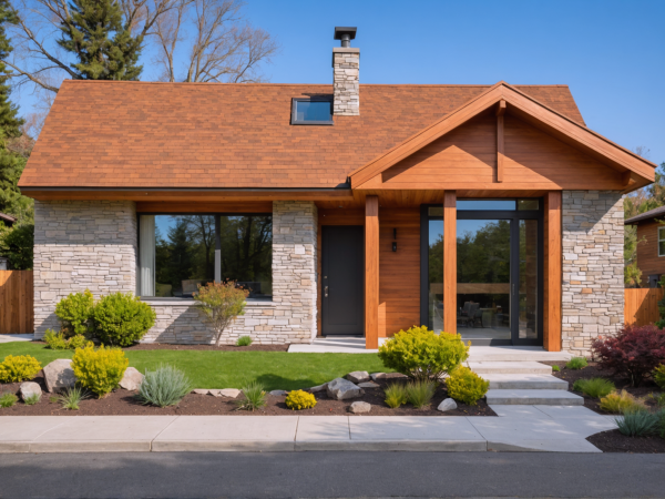 New Mid-Century Modern House Exterior