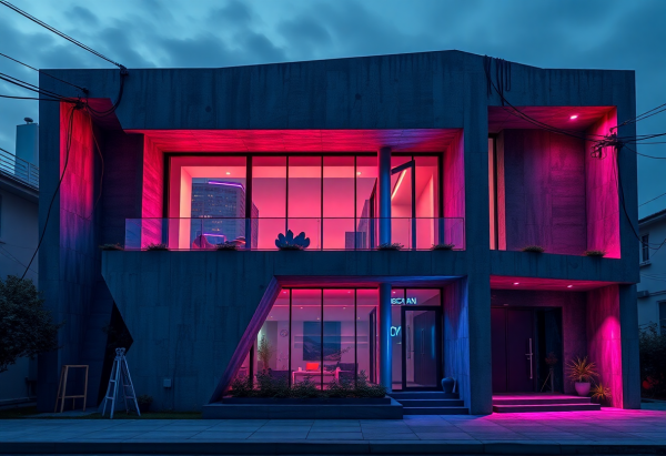 Cyberpunk House Exterior