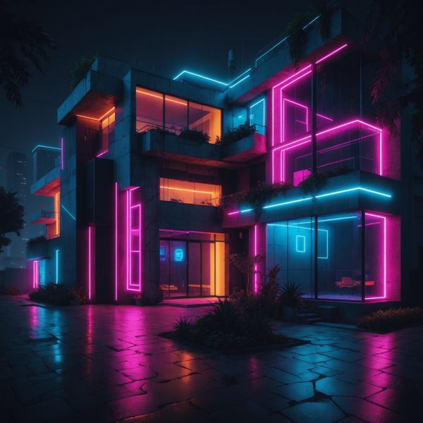 New Cyberpunk House Exterior