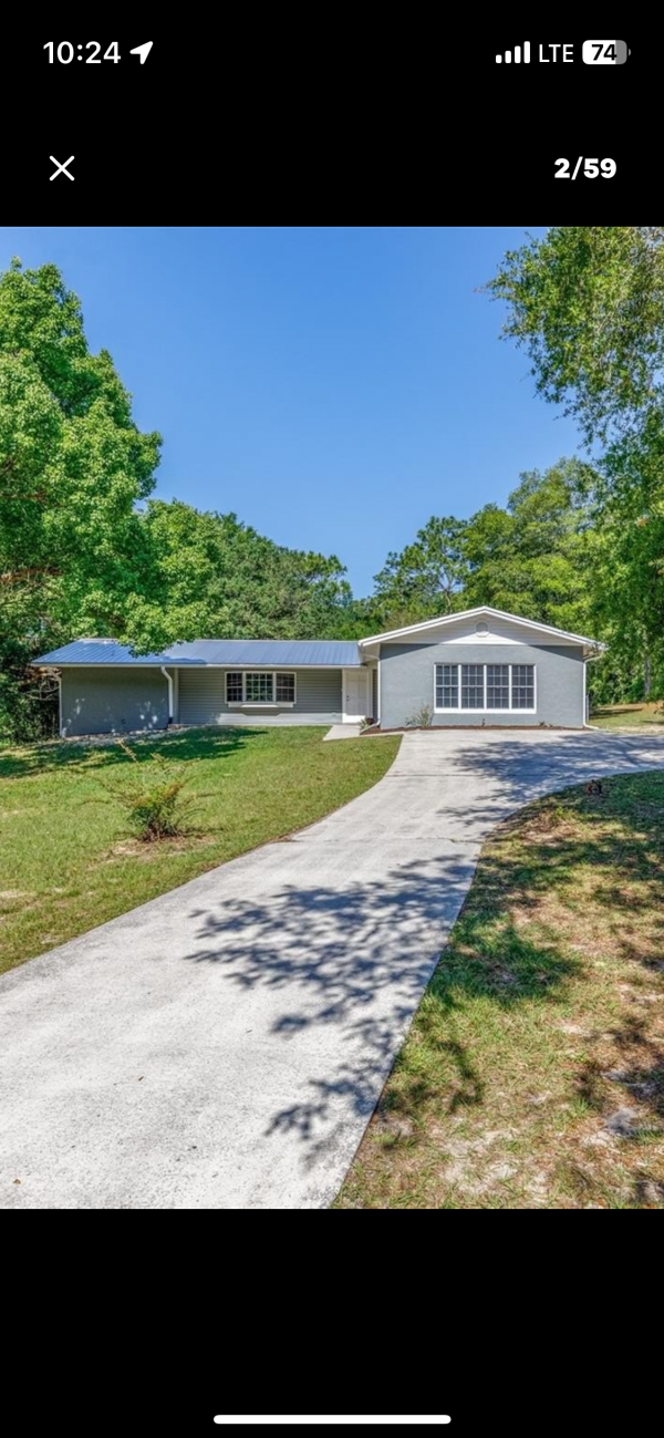 Old Mid-Century Modern House Exterior