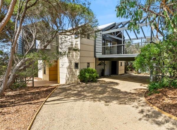 Old Mid-Century Modern House Exterior